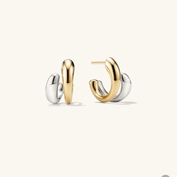 Mayuri Gold Tone Silver Earrings